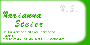 marianna steier business card